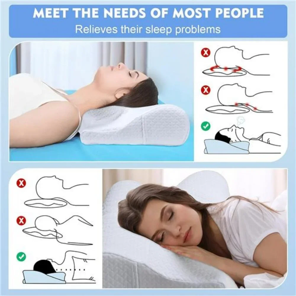 Memory foam cervical neck pillow adjustable side sleeper pillow for pain relief